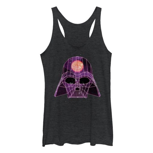 Women’s Star Wars Wire Darth Vader Helmet Racerback Tank Top