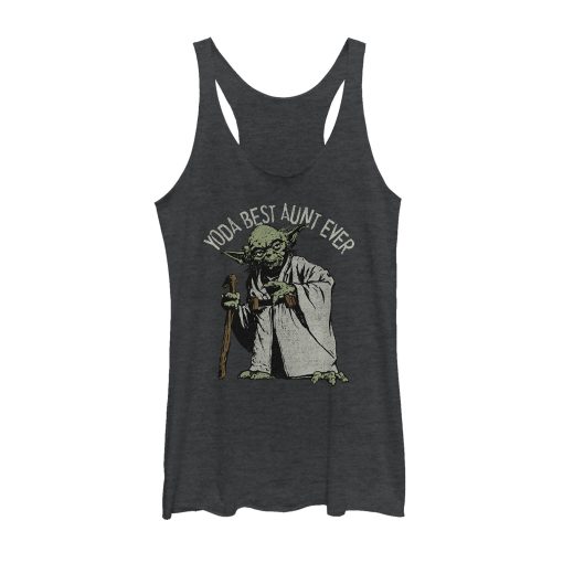 Women’s Star Wars Yoda Best Aunt Ever Racerback Tank Top