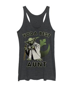 Women’s Star Wars Yoda Best Aunt Racerback Tank Top