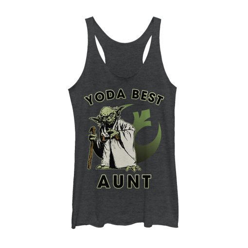 Women’s Star Wars Yoda Best Aunt Racerback Tank Top