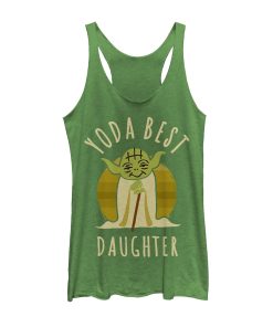 Women’s Star Wars Yoda Best Daughter Cartoon Racerback Tank Top
