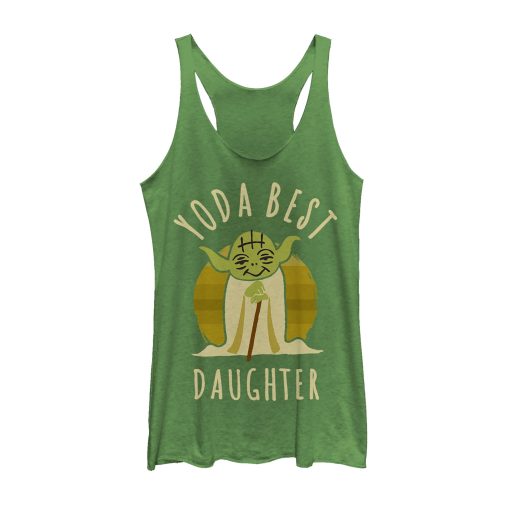 Women’s Star Wars Yoda Best Daughter Cartoon Racerback Tank Top