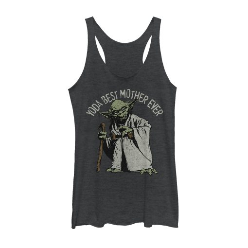 Women’s Star Wars Yoda Best Mother Ever Racerback Tank Top