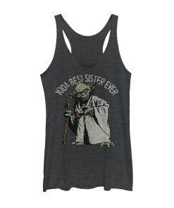Women’s Star Wars Yoda Best Sister Ever Racerback Tank Top