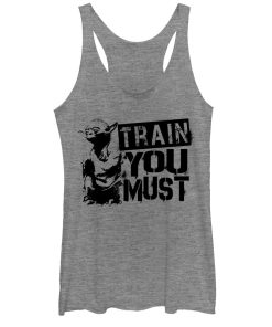 Women’s Star Wars Yoda Train You Must Racerback Tank Top