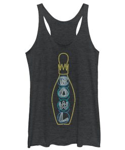 Women’s The Big Lebowski Bowling Neon Light Print Racerback Tank Top