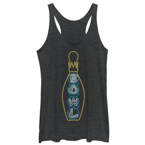 Women’s The Big Lebowski Bowling Neon Light Print Racerback Tank Top