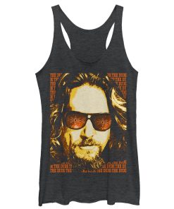 Women’s The Big Lebowski The Dude Text Poster Racerback Tank Top