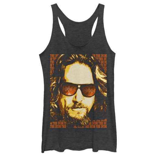 Women’s The Big Lebowski The Dude Text Poster Racerback Tank Top