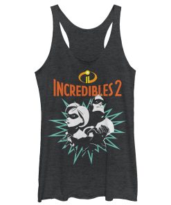 Women’s The Incredibles 2 Heroic Parents Racerback Tank Top