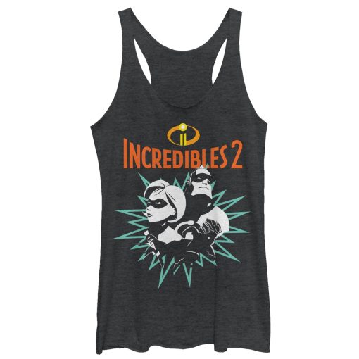 Women’s The Incredibles 2 Heroic Parents Racerback Tank Top