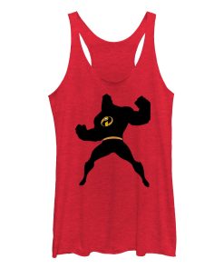 Women’s The Incredibles Mr. Incredible Silhouette Racerback Tank Top