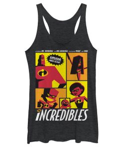 Women’s The Incredibles Starring Explosive Family Action Racerback Tank Top