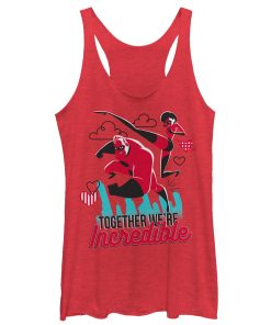 Women’s The Incredibles Valentine Together We’re Incredible Racerback Tank Top