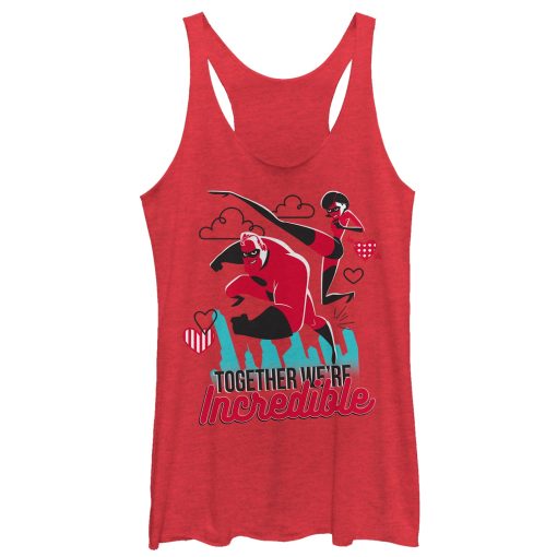 Women’s The Incredibles Valentine Together We’re Incredible Racerback Tank Top