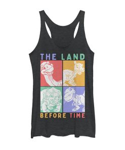 Women’s The Land Before Time Dinosaur Squares Racerback Tank Top