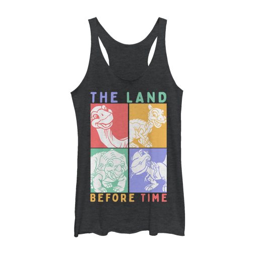 Women’s The Land Before Time Dinosaur Squares Racerback Tank Top