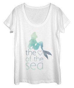 Women’s The Little Mermaid Ariel Heart of Sea Scoop Neck