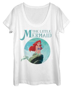 Women’s The Little Mermaid Ariel Wave Scoop Neck