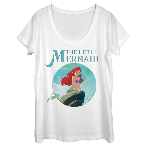 Women’s The Little Mermaid Ariel Wave Scoop Neck