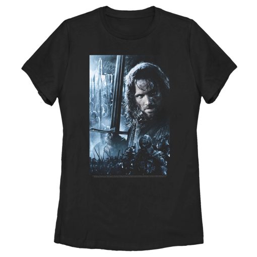 Women’s The Lord of the Rings Fellowship of the Ring Aragorn Poster T-Shirt