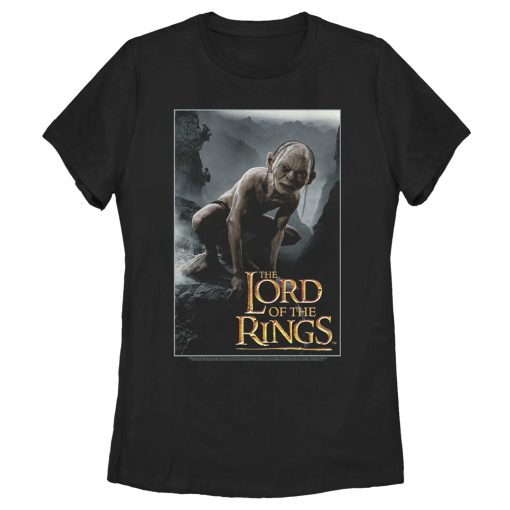 Women’s The Lord of the Rings Fellowship of the Ring Gollum Movie Poster T-Shirt