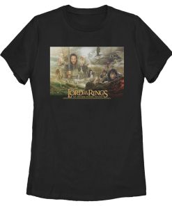 Women’s The Lord of the Rings Fellowship of the Ring Trilogy Movie Poster T-Shirt