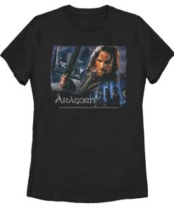 Women’s The Lord of the Rings Two Towers Aragorn Ready for Battle T-Shirt