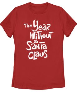 Women’s The Year Without a Santa Claus White Logo Stack T-Shirt