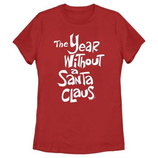 Women’s The Year Without a Santa Claus White Logo Stack T-Shirt