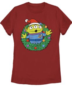 Women’s Toy Story Alien Greetings Wreath T-Shirt