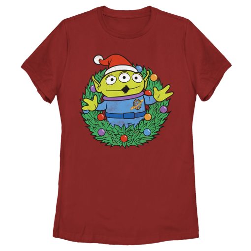 Women’s Toy Story Alien Greetings Wreath T-Shirt