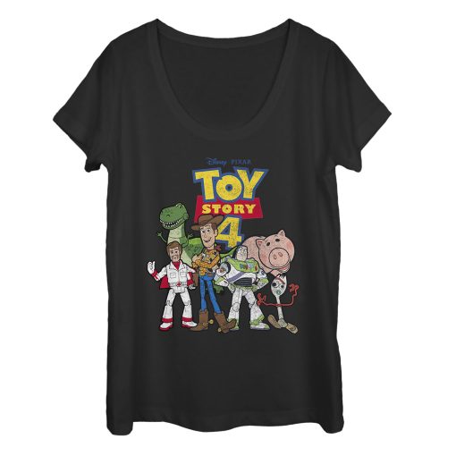 Women’s Toy Story Character Logo Party Scoop Neck