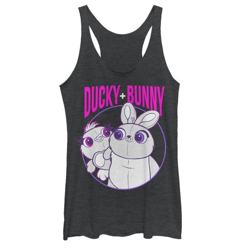 Women’s Toy Story Ducky & Bunny Circle Portrait Racerback Tank Top