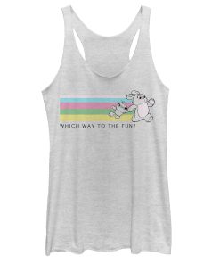 Women’s Toy Story Ducky & Bunny Fun Rainbow Race Racerback Tank Top