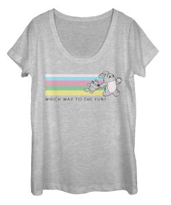 Women’s Toy Story Ducky & Bunny Fun Rainbow Race Scoop Neck