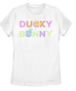 Women’s Toy Story Ducky & Bunny Rainbow Text T-Shirt