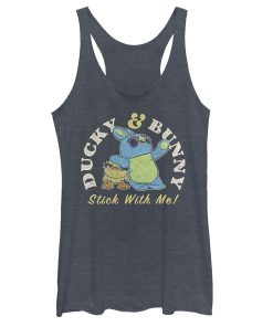 Women’s Toy Story Ducky & Bunny Stick With It Motto Racerback Tank Top
