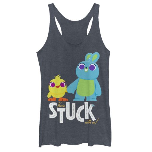 Women’s Toy Story Ducky & Bunny Stuck With Us Racerback Tank Top