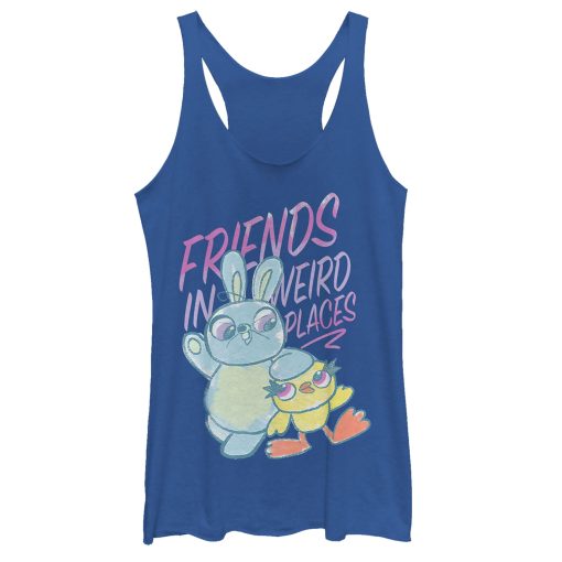 Women’s Toy Story Ducky & Bunny Weird Places Racerback Tank Top