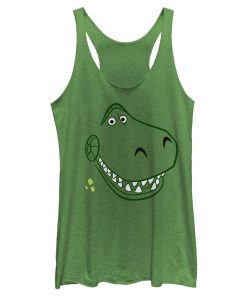 Women’s Toy Story Grinning Rex Face Racerback Tank Top