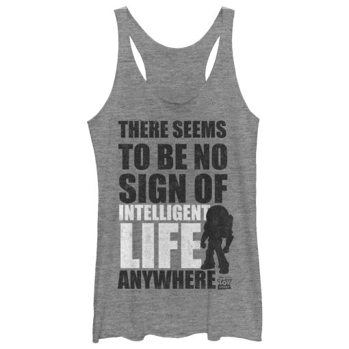 Women’s Toy Story No Intelligent Life Silhouette Racerback Tank Top