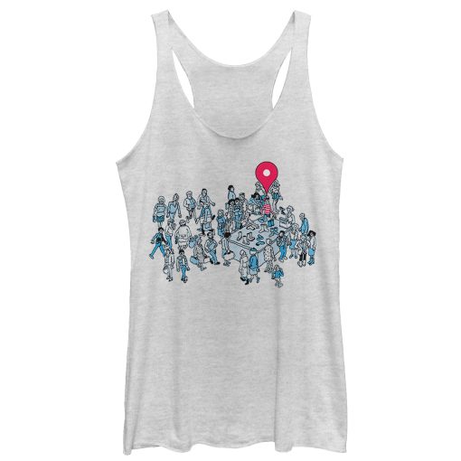 Women’s Where’s Waldo Location Found Racerback Tank Top