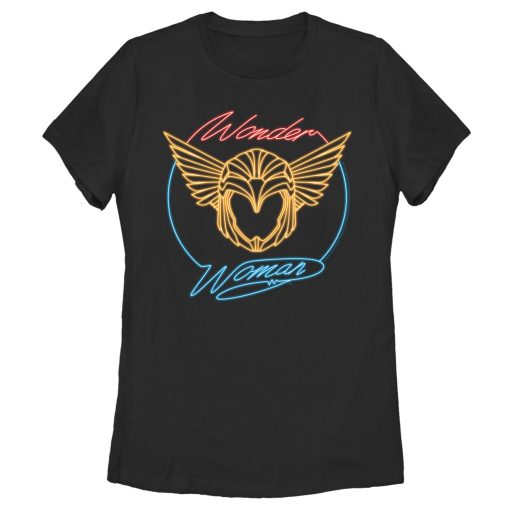 Women’s Wonder Woman 1984 Golden Neon Helmet T-Shirt