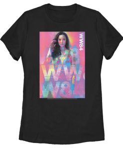 Women’s Wonder Woman 1984 Pastel Glitch T-Shirt