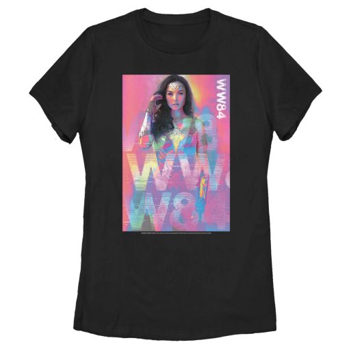 Women’s Wonder Woman 1984 Pastel Glitch T-Shirt