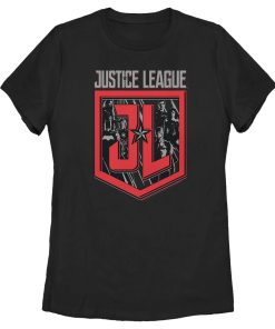 Women’s Zack Snyder Justice League Character Shield T-Shirt