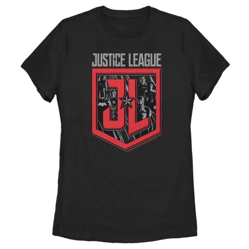 Women’s Zack Snyder Justice League Character Shield T-Shirt