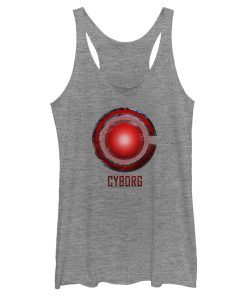 Women’s Zack Snyder Justice League Cyborg Logo Racerback Tank Top