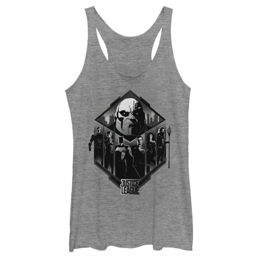 Women’s Zack Snyder Justice League Darkseid Group Shot Racerback Tank Top